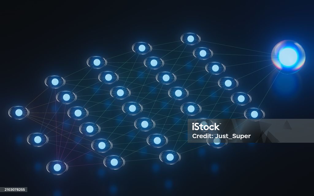 Foto Deep Learning Neural Network Nodes Deep Learning Artificial Intelligence Machine ...