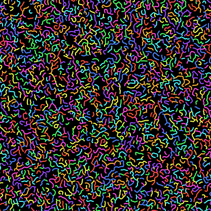 Colorful texture. Abstract Turing ornament halftone reaction diffusion psychedelic background. Vector generative algorithm illustration.