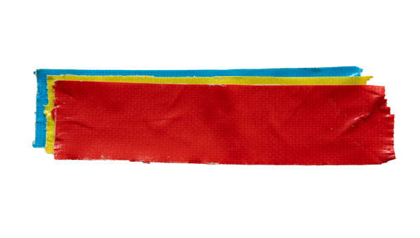 istock Layered red, yellow and blue cloth tapes 2103125617