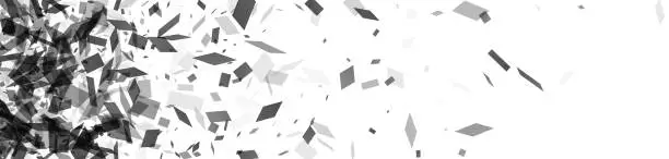 Vector illustration of Grayscale Shards Frame