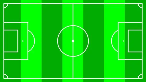 Vector illustration of football arena for match. soccer stadium theme. vector design. green background