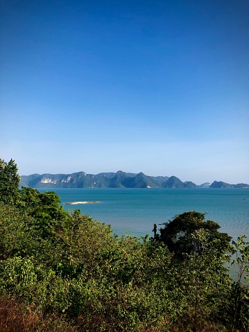 Seaside view of small islands in Langkawi