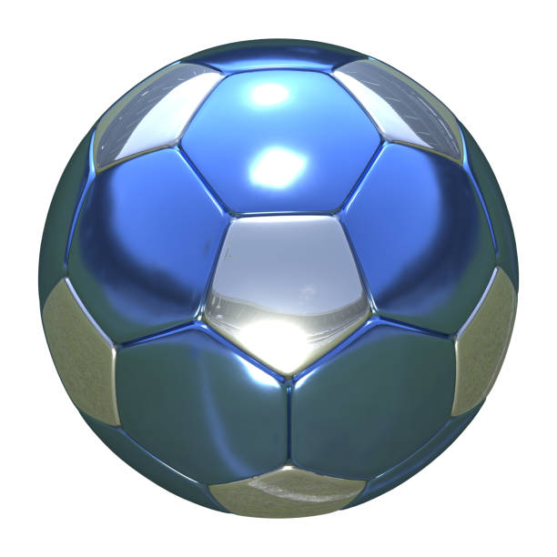 istock Soccer ball Blue color 3d illustration 2103186060