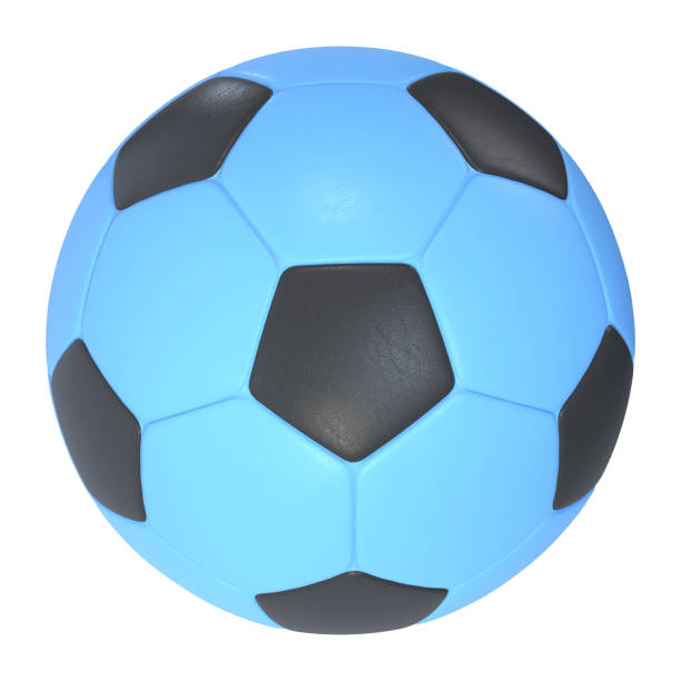 istock Soccer ball Blue color 3d illustration 2103186574