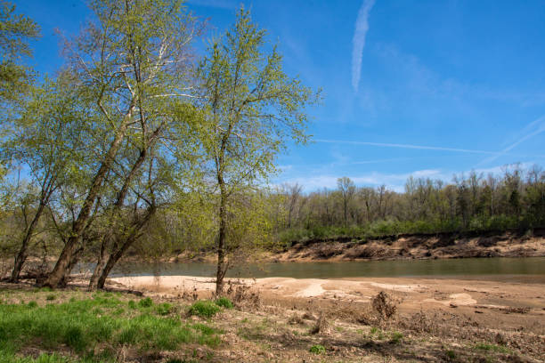istock Castlewood SP - River Scene Trail in Spring - View Across the Meramec 2103230831