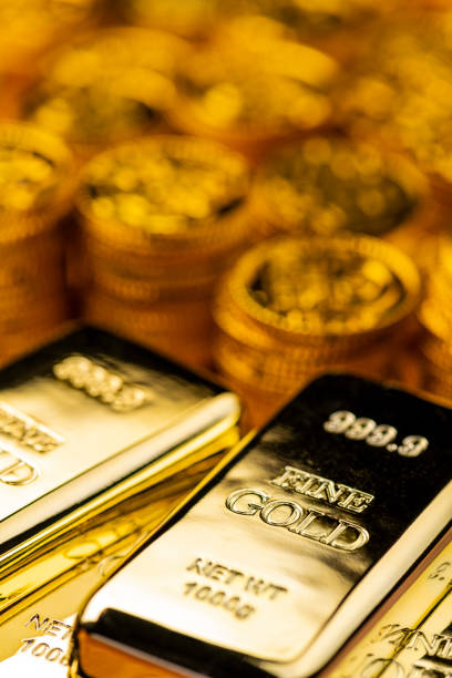 istock Image of Gold Bullion and Gold Coins 2103268484