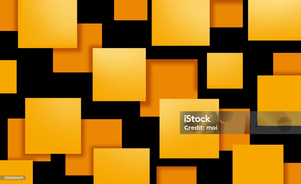 Yellow Rectangle Shape Art Stock Illustration - Download Image Now ...