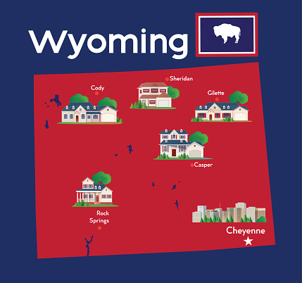 Vector Wyoming Map and American Home
https://maps.lib.utexas.edu/maps/united_states/fed_lands_2003/wyoming_2003.pdf