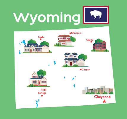 Vector Wyoming Map and American Home
https://maps.lib.utexas.edu/maps/united_states/fed_lands_2003/wyoming_2003.pdf