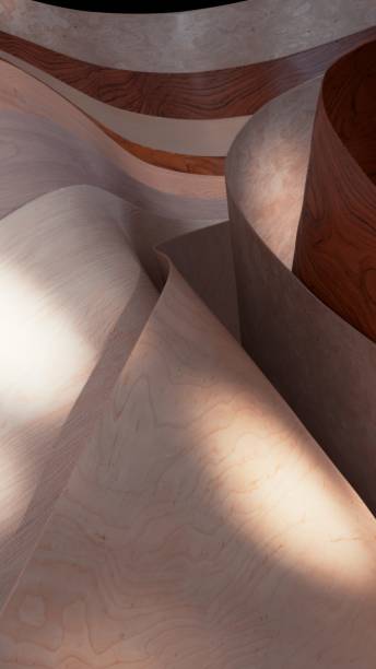 istock Layers of slender, curved wood 2103401633