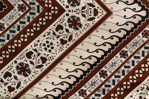 A traditional Indonesian fabric, namely batik cloth. Indonesia with elegant classic motif