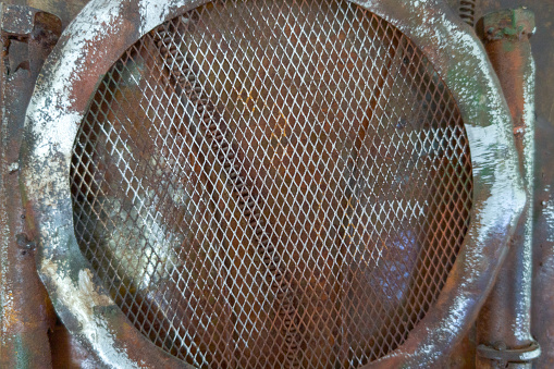 steel rusty texture circular background brown rust ancient metal round board old panel