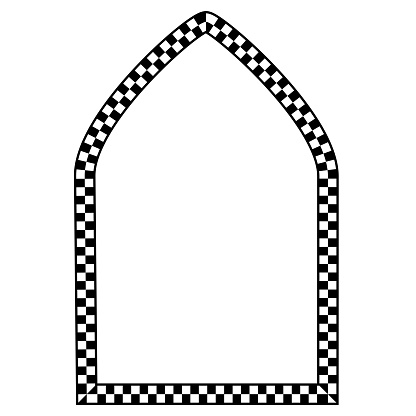Lancet Arch Check Pattern Rectangular Frame Check Pattern Checkered ...