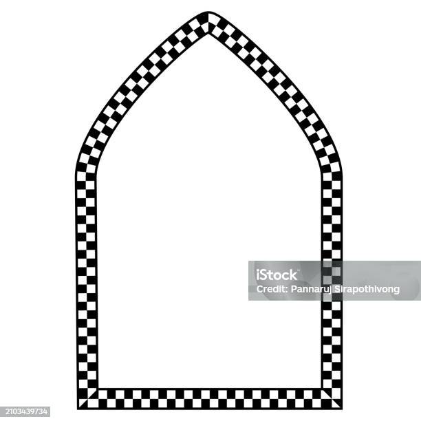 Simetrical Frame Check Lancet Arch Check Pattern Rectangular Frame Check Pattern Checkered ...