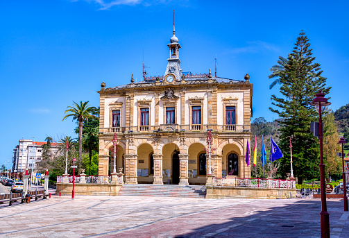 Villaviciosa Town Hall building in Asturias. Spain.