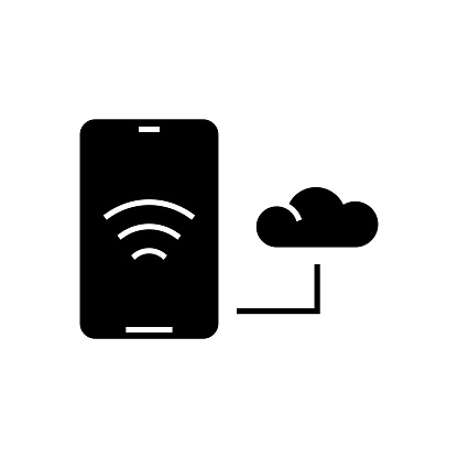 Cloud Server Solid Icon. This Flat Icon is suitable for infographics, web designs, mobile apps, UI, UX, and GUI design.