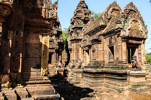 A beautiful Buddhist temple in the ancient Khmer kingdom