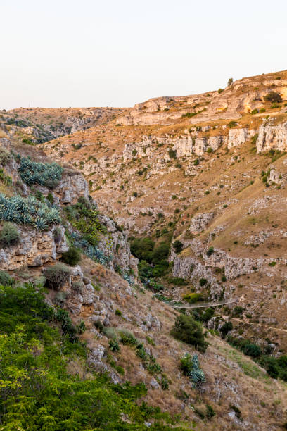istock Matera, Gravina Torrent Valley with Tibetan bridge 2103482369