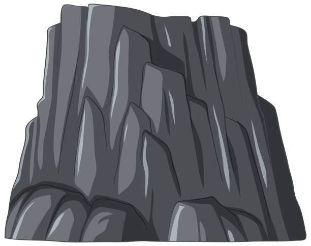 векторная графика неровной серой скалы - cornerstone stability stone crag stock illustrations