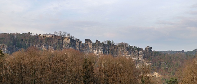The massive rock formations in Saxon Switzerland National Park