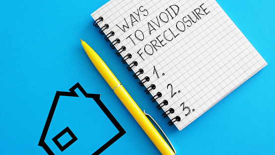 Ways To Avoid Foreclosure are shown using a text