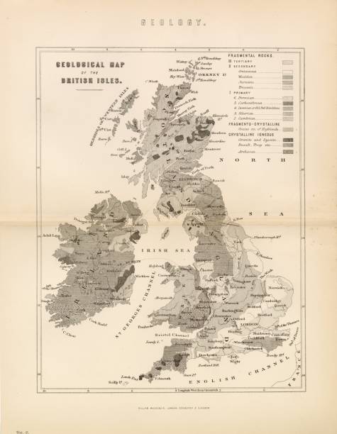 istock GEOLOGICAL Map of the British Isles, 1880 Geology. 2103654278