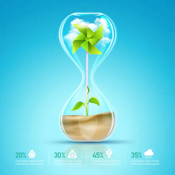 Vector illustration of careHourglass