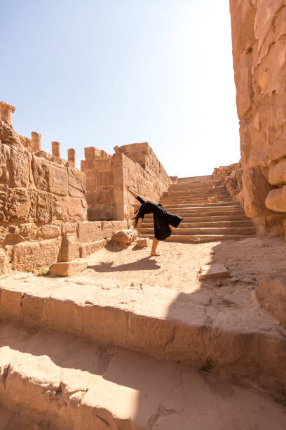 istock Dancing in Petra, the ancient city 2103713753
