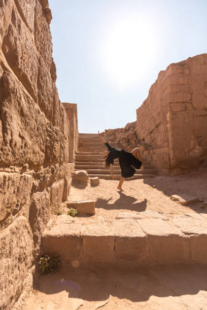 istock Dancing in Petra, the ancient city 2103713754