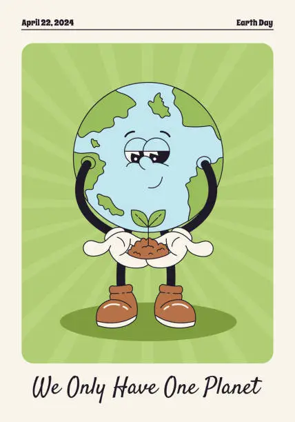 Vector illustration of Planet Earth motivation poster.