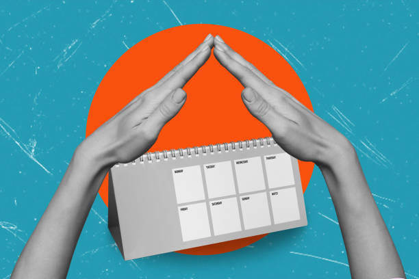 istock Art collage featuring an image of a calendar and hands forming a house. 2103724666
