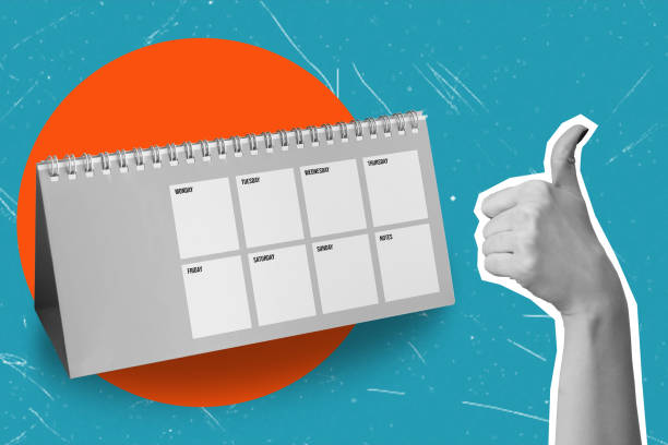 istock Art collage featuring an image of a calendar and a thumbs-up gesture. 2103724667