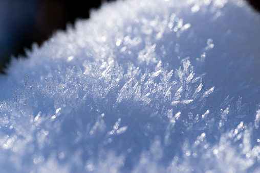 Photographing snowfall with a macro lens