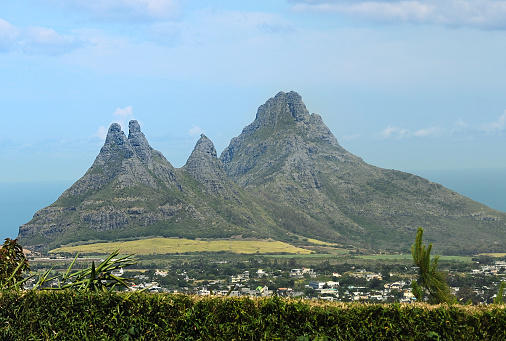 Scenic view of Port Louis mountains, Mauritius