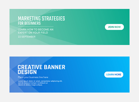 Modern Business Vector Banner Design Template. Can be used for Business Marketing, Website, Header, Footer, Layout, Letterhead, Landing page, Cover Template Design, Online Media, Presentation.