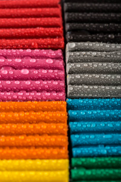 istock Plasticine. Texture of colored decorative wallpaper. Multicolored abstract background. Art. 2103838664