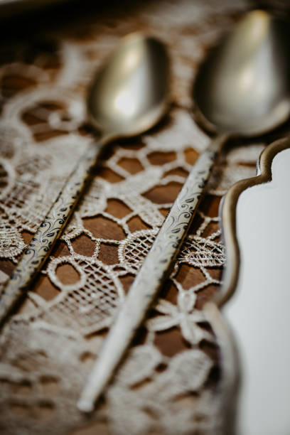 Lush Foliage Design On Gold Plated Spoons
