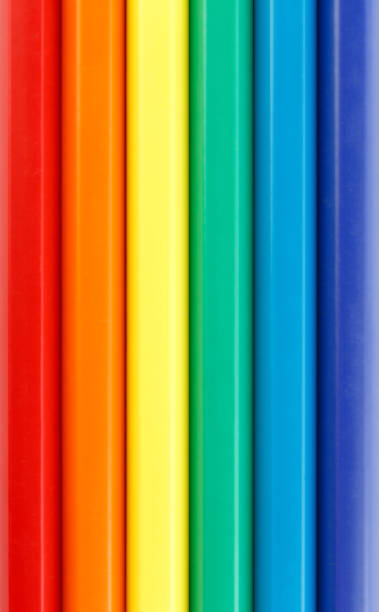 istock Color pencils isolated on white background. Many different colored pencils. Colored drawing pencils in a variety of colors 2103886533