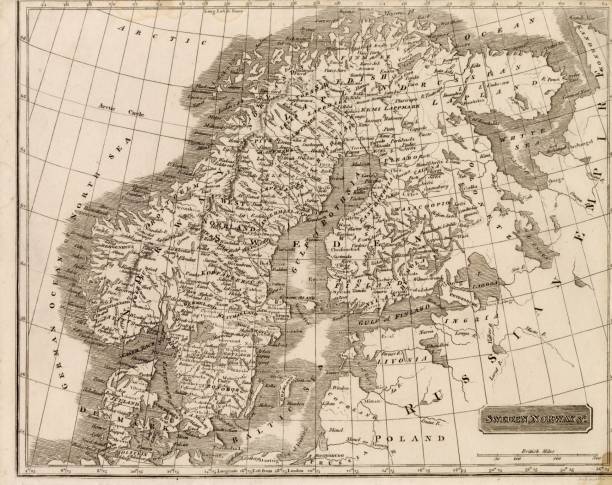 istock MAPS - Antique Map of SWEDEN / NORWAY from RARE Abraham REES Cyclopaedia 2103887082