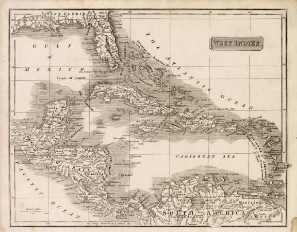 istock MAPS - Antique Map of WEST INDIES from RARE Abraham REES Encyclopaedia 1800s 2103887093
