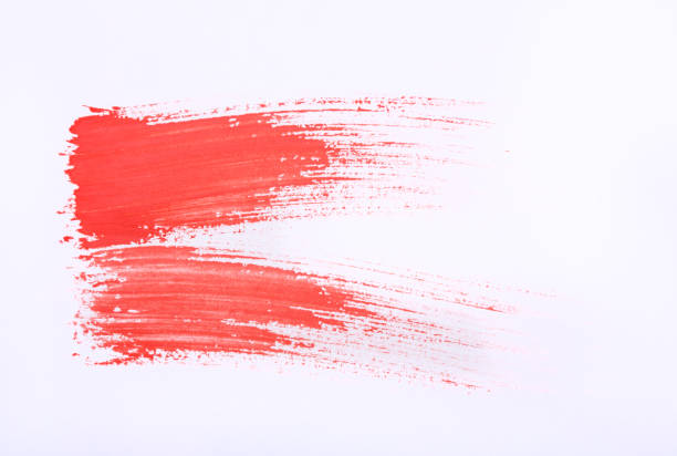 istock Red marker paint texture isolated on white background. Red paint stroke. Pattern, texture of colored watercolor paint. Gouache. Abstraction. 2103888249