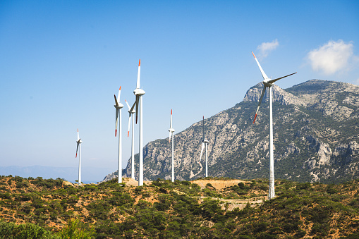 The Wind Power Equipment Department on the Mountain by the Sea