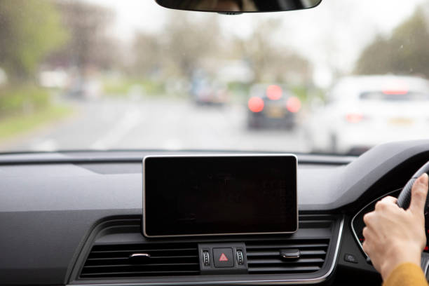 istock Close-up of car telematics system 2103964004