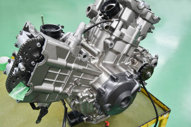 istock Engine of a large motorcycle under maintenance 2104009724