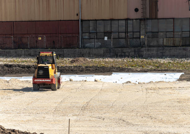 Construction site of the first Lidl retail facility in Sarajevo stock photo