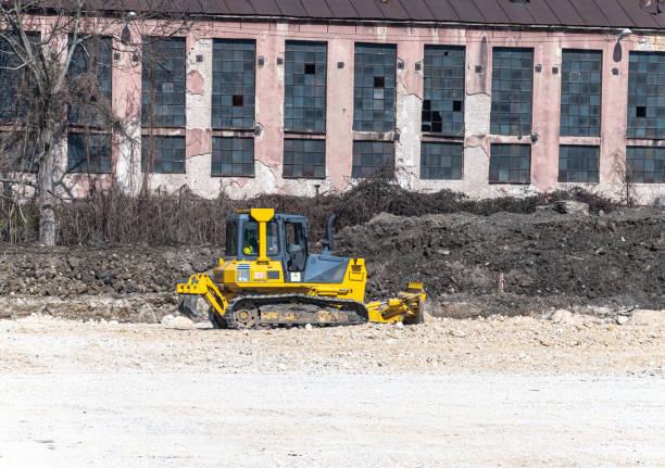 Construction site of the first Lidl retail facility in Sarajevo stock photo