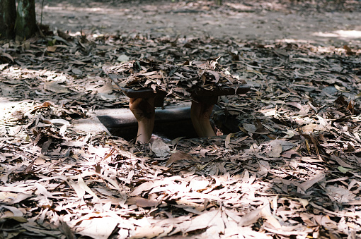 while the war Viet cong fighters were hidden in these traps