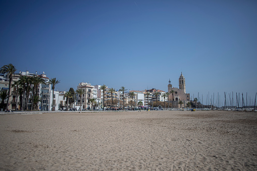 View of the town of Sitges, Barcelona