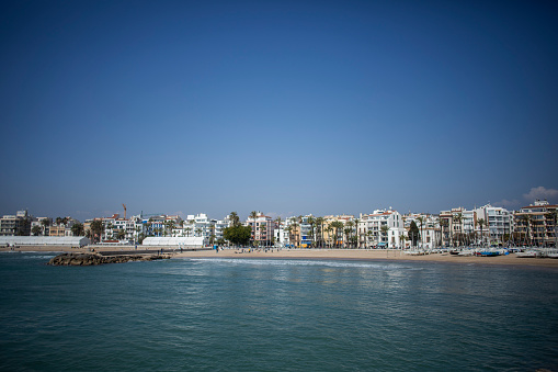 A picture of the ADCB Metro Station next to the Al Mankhool and Al Karama districts.