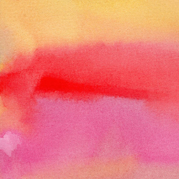 istock Colorful abstract watercolor background. Hand painted illustration on paper. Brush strokes in soft warm pastel colors. 2104084810